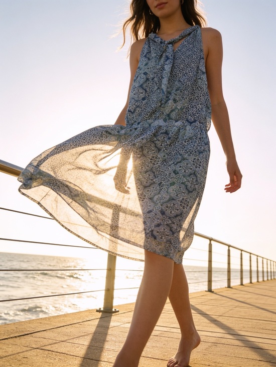 Banana Republic Dresses & Skirts - Banana Republic Blue Paisley Print Mini Dress
